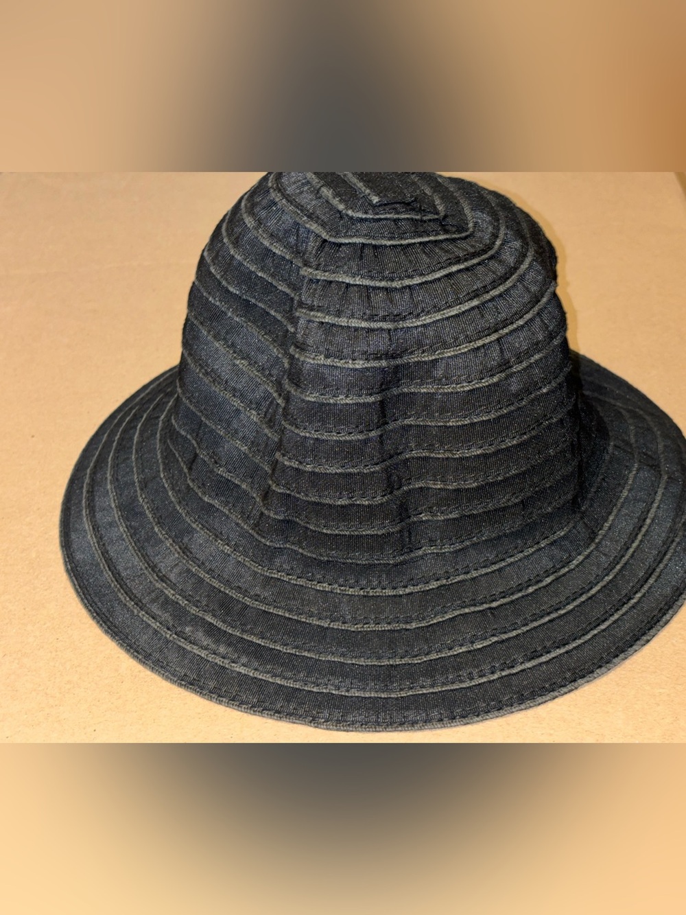 Black Ribbed Bucket Hat - Picture 1 of 4